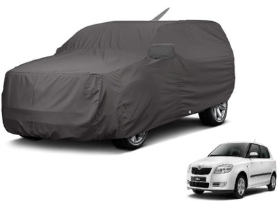 Auto Hub Car Cover For Skoda Fabia (With Mirror Pockets)(Grey)