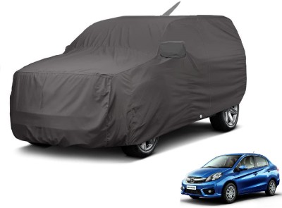 Auto Hub Car Cover For Honda Amaze (With Mirror Pockets)(Grey)