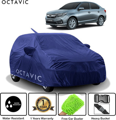 octavic Car Cover For Honda Amaze (With Mirror Pockets)(Blue)