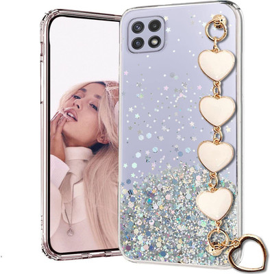 KC Back Cover for Samsung Galaxy M32 4G(Transparent, Cases with Holder, Silicon, Pack of: 1)