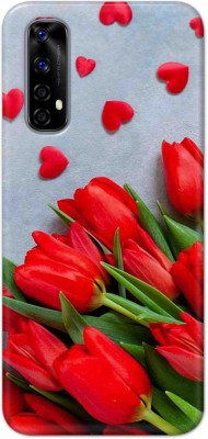 NDCOM Back Cover for Realme Narzo 20 Pro Red Flowers Slimfit Printed(Multicolor, Hard Case, Pack of: 1)