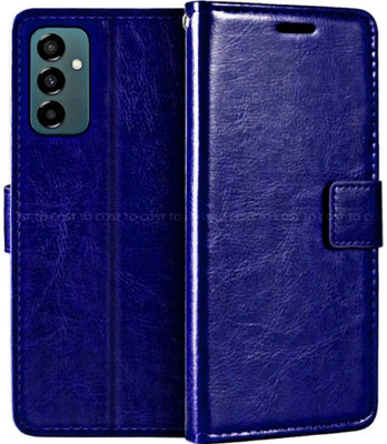 COST TO COST Flip Cover for Samsung Galaxy F23 leather flip cover, samsung f23 5g SM-E236B, SM-E236B/DS(Blue, Black, Camera Bump Protector, Pack of: 1)