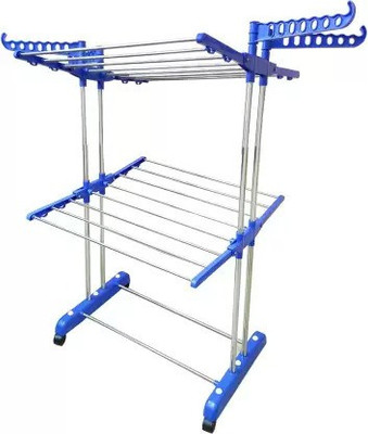TNC Steel, Plastic Floor Cloth Dryer Stand T-CDS-B2SS-2TIER -0212(2 Tier)