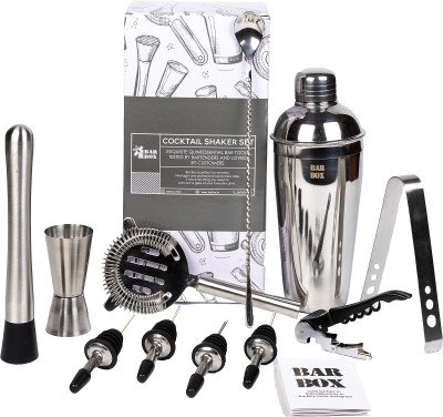 bar box 750 ml Stainless Steel Cocktail Shaker(Silver)