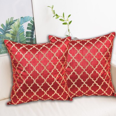 INDHOME LIFE Silk Cushions Cover(Pack of 2, 40 cm*40 cm, Maroon)