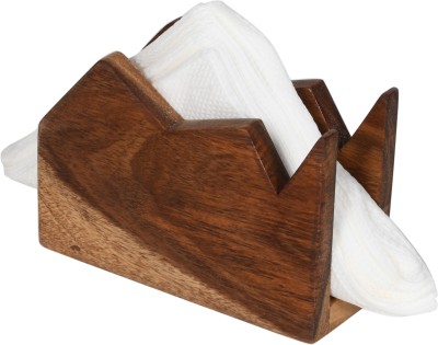 TEJAS CRAFT 1 Compartments Sheesham Wood Tissue Paper Holder(Brown)