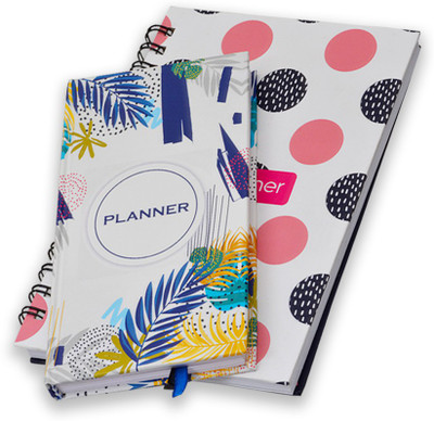 GRYPHUS BY SS CREATION Undated Pocket Planner - Weekly Monthly Pocket Planner Schedule Organizer Diary Regular Planner/Organizer YES 192 Pages(Blue, White, Pink, Pack of 2)