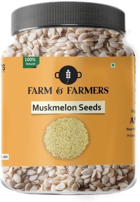 Farm & Farmers Pack of 1|75 G|Premium Healthy Raw Muskmelon Magaz Seeds Kharbuja Beej Muskmelon Seeds(75 g)