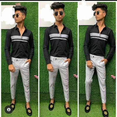 nilkanth creation Cotton Polyester Blend Printed Shirt Fabric