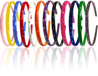 RAINBOW RETAIL Girls Set Of 12 Plastic Hair Bands MULTI-COLOUR Hair Band Head Band Hair Band Hair Band(Multicolor)