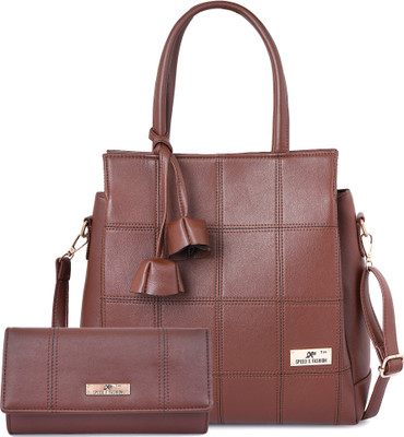 SXF SPEED X FASHION Women Brown Hand-held Bag(Pack of: 2)