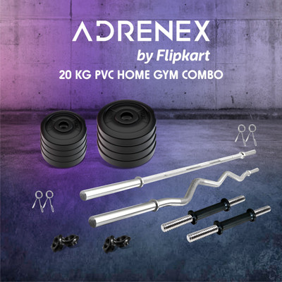 Adrenex by Flipkart 20 kg Barbells and Dumbbell Rods Home Gym Combo