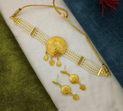 Harvi Sales Alloy Gold-plated Gold Jewellery Set(Pack of 1)