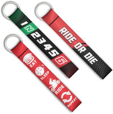 Motopulse Ride or die, eat sleep ride repeat 3 pack Key Chain