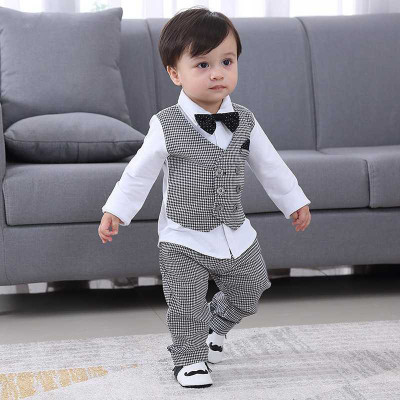 CATTY Boys Party(Festive) Waistcoat Shirt, Bow Tie, Pant(WHITE)
