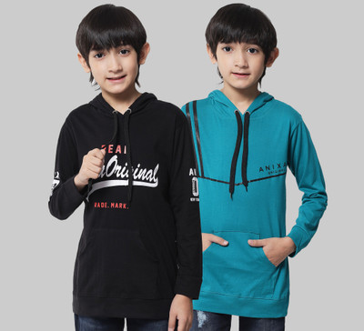 Fit N Fame Boys Printed Cotton Blend Regular T Shirt(Multicolor, Pack of 2)