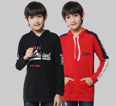 Fit N Fame Boys Printed Cotton Blend Regular T Shirt(Multicolor, Pack of 2)