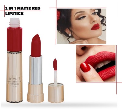 KA-KAIASHA 2 IN 1 LIQUIDE AND STICK RED MATTE FINISH LIPSTICK (PACK OF 1)(RED, 20 g)