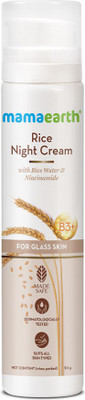 MamaEarth Rice Night Cream, for Clear Skin With Rice Water & Niacinamide for Glass Skin (50 g)
