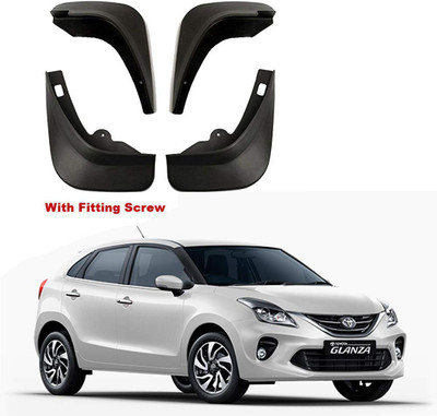 OOLTAH PAHIYA Front Mud Guard, Rear Mud Guard For Toyota Glanza G CVT Petrol NA(Black)