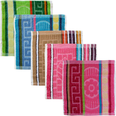 Feather Green Square-Towel-20 Multicolor Cloth Napkins(5 Sheets)