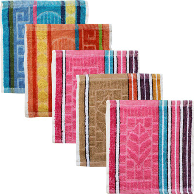 Feather Green Square-Towel-22 Multicolor Cloth Napkins(5 Sheets)