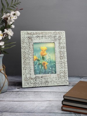 Miah Decor Wood Table Photo Frame(Green, 1 Photo(s), 5x7)