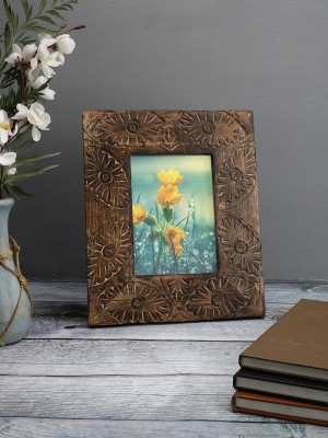 Miah Decor Wood Table Photo Frame(Brown, 1 Photo(s), 5x7)