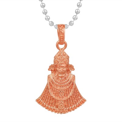 MissMister Brass Micron Rose Goldplated Khatu Shyam ji Chain Pendant Jewellery Men Women Copper Brass Pendant