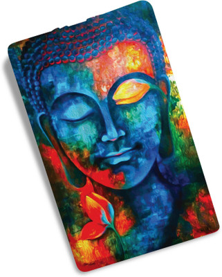 100yellow Buddha Printed Credit Card Shape 32 GB Pen Drive(Multicolor)