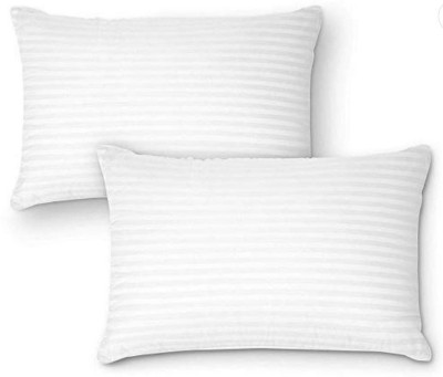 Rana Enterprises Cotton Solid Sleeping Pillow Pack of 2(White)