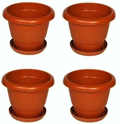 SNSHOPEE Plant Container Set(Pack of 4, Plastic)