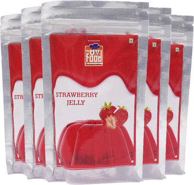 The UV Food Super Soft and Tasty 5 pieces Strawberry Jelly (Instant Mix & Premix) 500 g(Pack of 5)