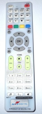 PMRK BEST IN BEST REMOTE COMPATIBLE FOR NXT DIGITAL SET TOP BOX REMOTE WITH FULL WORKING REMOTE NEXT DIGITAL SETTOP BOX Remote Controller(White)