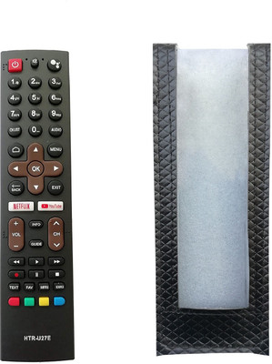 LipiWorld HTR-U27E LED Smart TV Remote with Function Netflix YouTube ( Remote with Cover ) Without Voice Compatible for Haier Tv Remote Controller(Black)