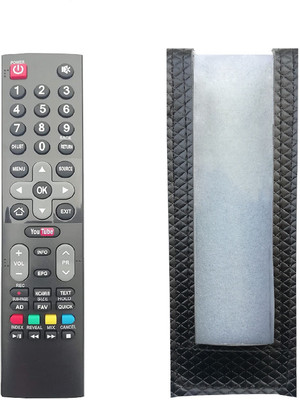 LipiWorld LED TV Remote with YouTube ( Remote with Cover ) Compatible for  SKYWORTH Tv Remote Controller(Black)