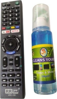 SONY TV remote control with Netflix and You Tube buttons & 100 ML TV Cleaning Kit SONY Remote Controller  (Black)