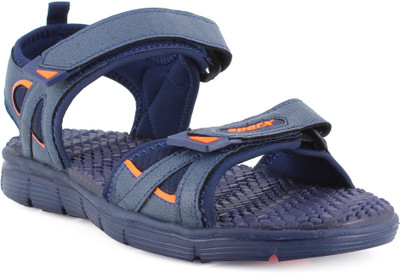 Sparx SS 584 Men Sandals(Navy, Orange , 7)