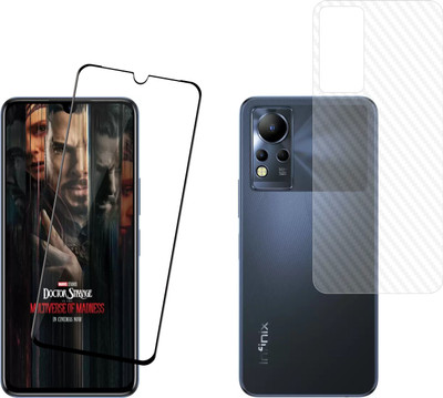 Ten To 11 Front and Back Tempered Glass for Infinix Note 12, Infinix Note 12 (Back Carbon Fiber)(Pack of 2)