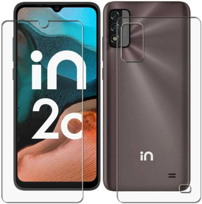 DOWRVIN Front and Back Tempered Glass for Micromax in 2c(Pack of 2)
