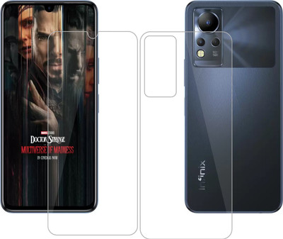 Vatsin Front and Back Tempered Glass for Infinix Note 12(Pack of 2)
