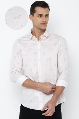 Simon Carter Men Printed Casual White Shirt