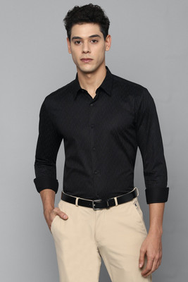 LOUIS PHILIPPE Men Printed Casual Black Shirt