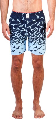 Kristino Printed Men Blue Basic Shorts