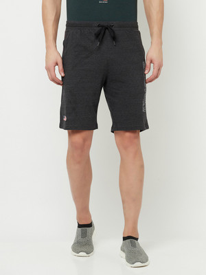 Octave Solid Men Black Basic Shorts