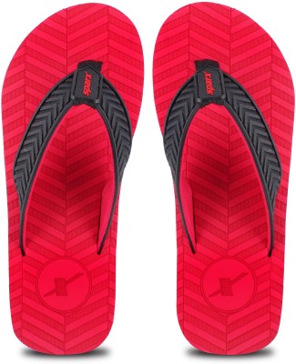 Sparx Men Flip Flops(Red, Black , 7)