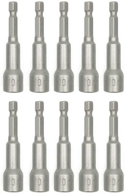 metrotools 10mm Nut Driver Bit Socket Adapter Hex Shank Extension Drill Bit Hex Socket Set(Pack of 1)