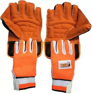 IBEX Regular Wicket Keeping Gloves Combo with Inner Gloves (Orange)(6 + Age) Wicket Keeping Gloves(Orange)