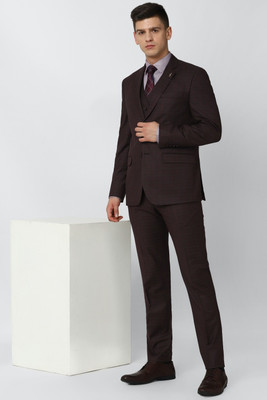 VAN HEUSEN Single Breasted Solid Men Suit