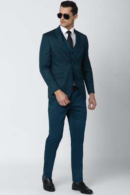 PETER ENGLAND Single Breasted - 2 button Printed Men Suit